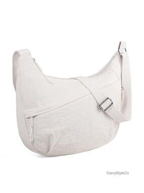 Nylon Crescent Crossbody Bag Hobo Shoulder Tote Casual Sling for Travel